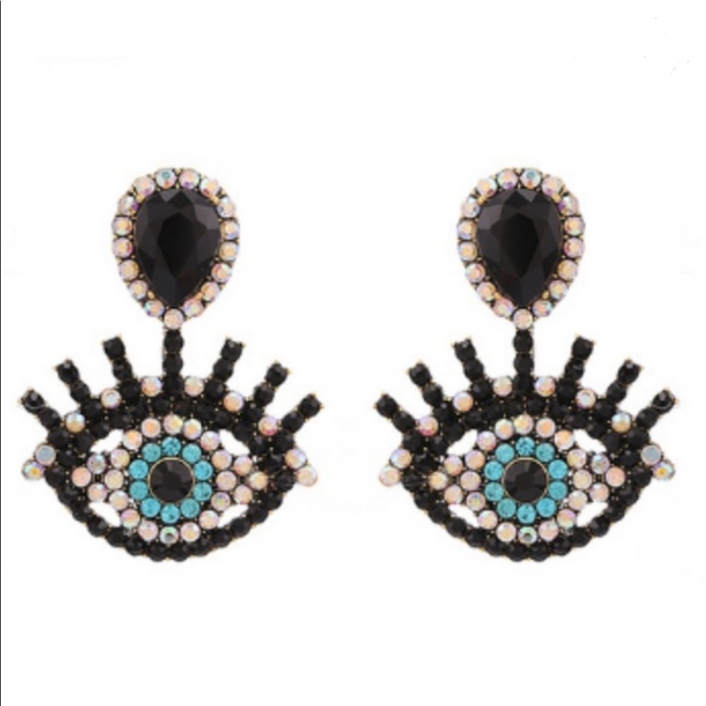 Evil eye protection earrings